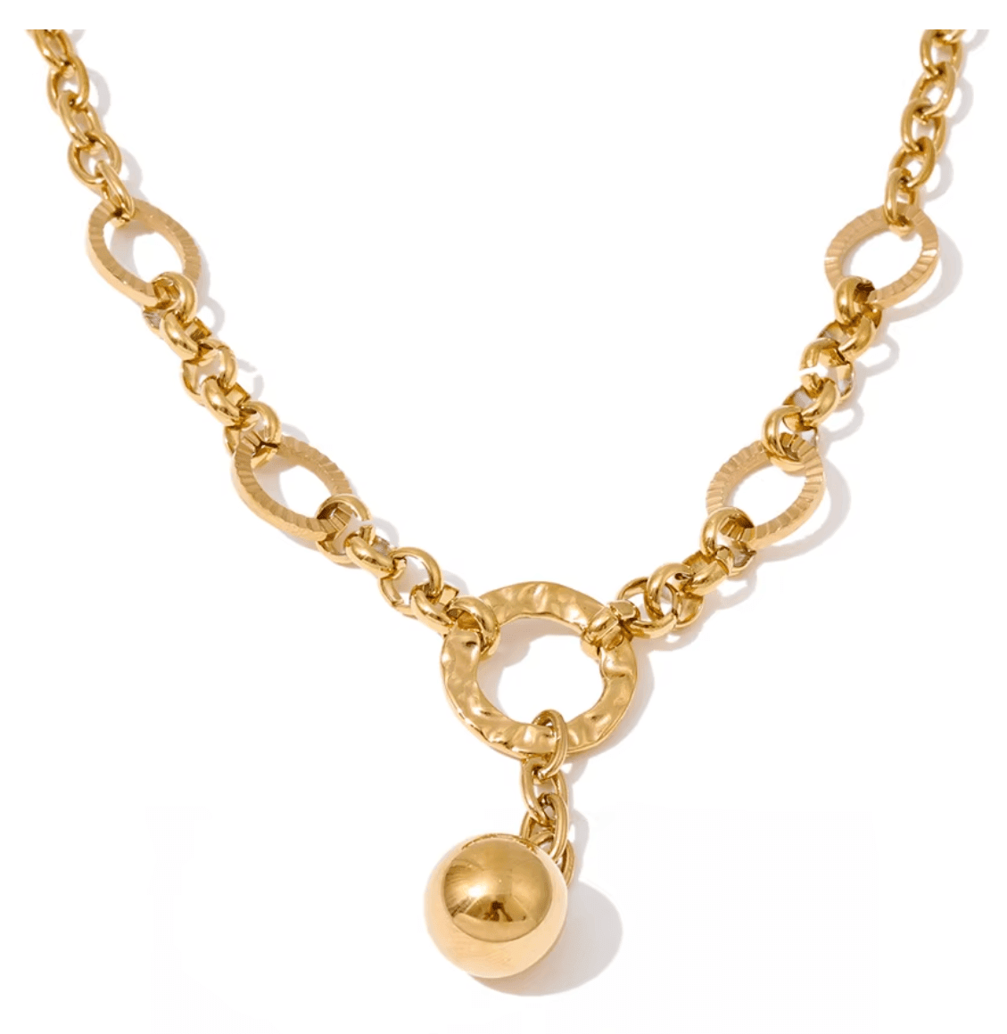 Gold drop Necklace - E3K