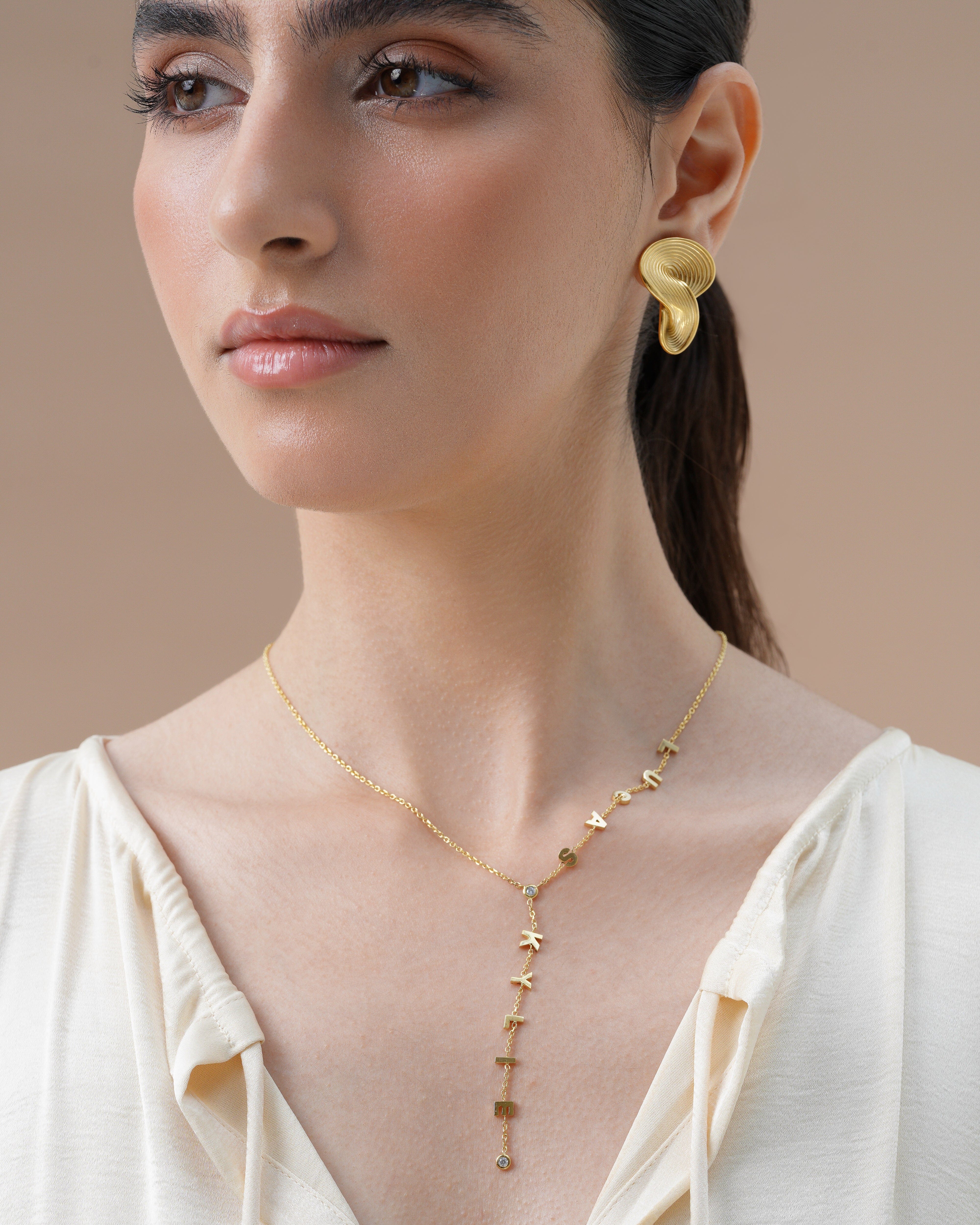 Name Drop Lariat Necklace